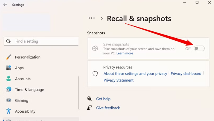 recall screenshot 2